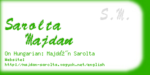 sarolta majdan business card